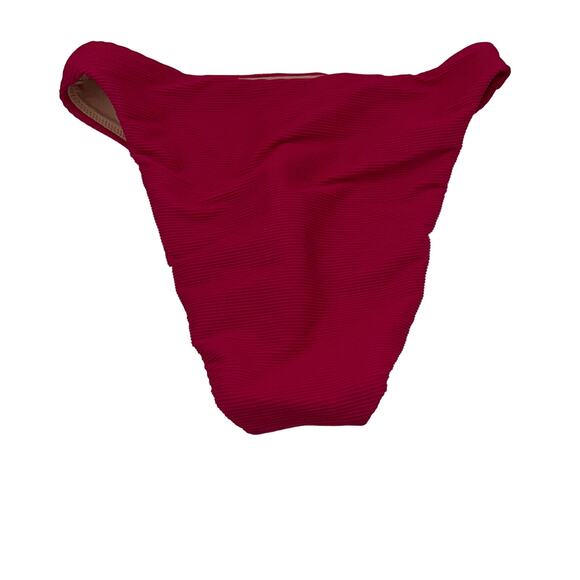 NWT J. Crew Fuchsia High Rise Ribbed Cheeky Bikini Swim Bathing Suit Bottom XS - Picture 5 of 8